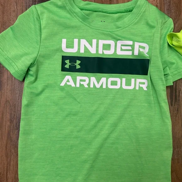 Under Armour Kids' Lime & Neon Green Short Sleeve Tees - 2 Pack - Picture 2 of 5